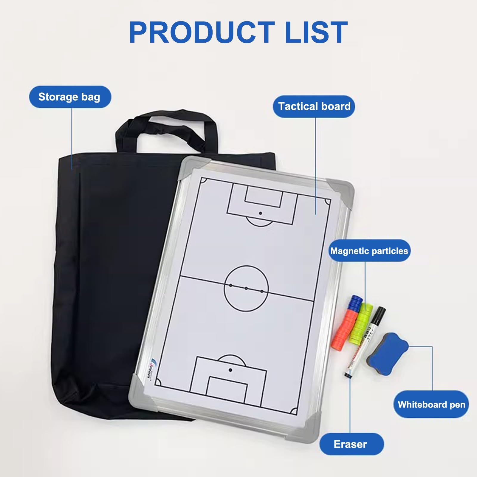Lavagna Calcio Allenatore con Penna Magneti, Lavagna Magnetica per Allenamento e Analisi dei Giochi, Lavagna Tattica Calcio, Lavagna Calcio Allenatore di Board, con Pennarello, Gomma