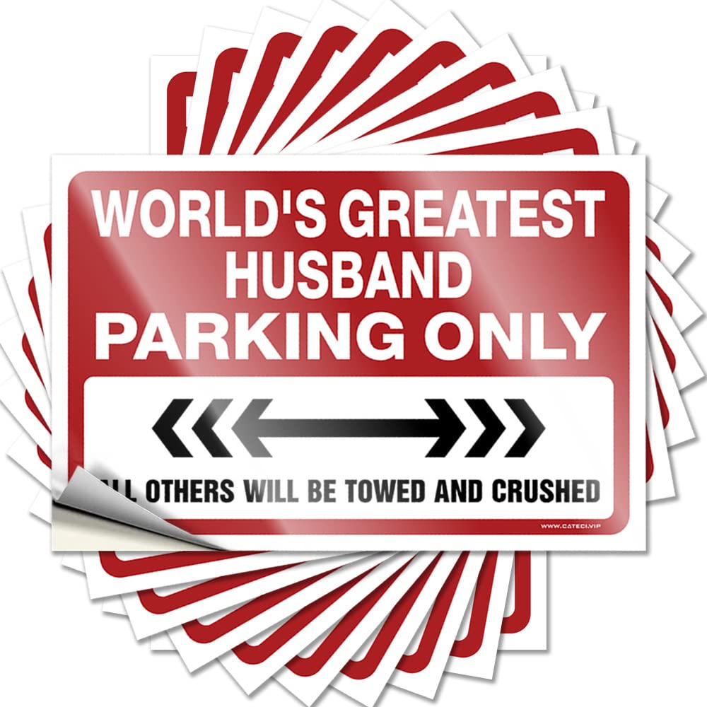Stickers - Scented Waterproof World's Greatest Husband Parking Only for Classroom Guest(8X12CM)