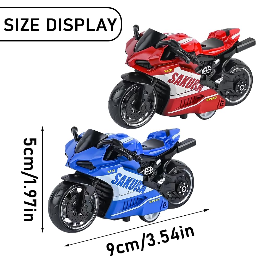NTEVXZ Alloy Motorbike Toy,Alloy Motorcycle Model Decoration,Simulation Miniature Motorbike Model Toy Gift Collection Decoration - Image 2