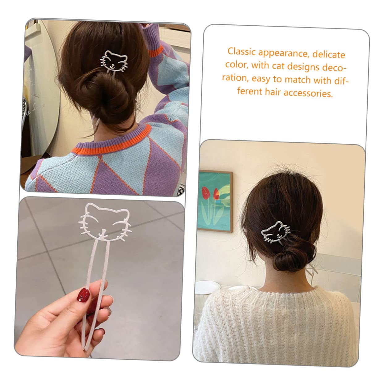 DOITOOL 12stücke Teiliges Haarschmuck Für Frauen Cat Hair Stick Lovely Haarnadeln Für Hochsteckfrisuren Stabil Und Langlebig Für Partys Und Alltagsanwendungen