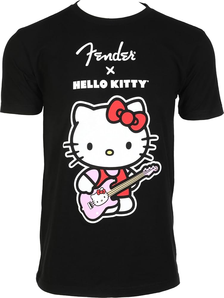 Amazon.com: Fender Hello Kitty Front Logo T-Shirt, Black, L Amazon.com: Fender Hello Kitty Front Logo T-Shirt, Black, L