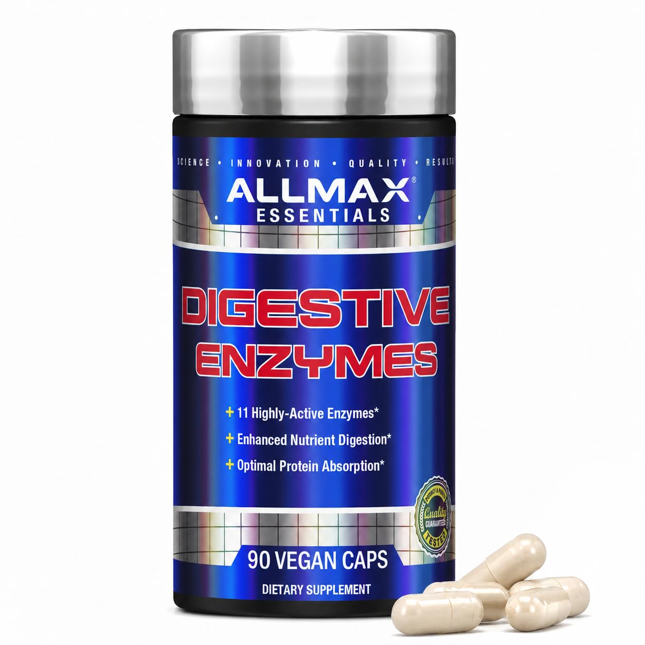 ALLMAX Digestive Enzymes Capsules, 90 Count