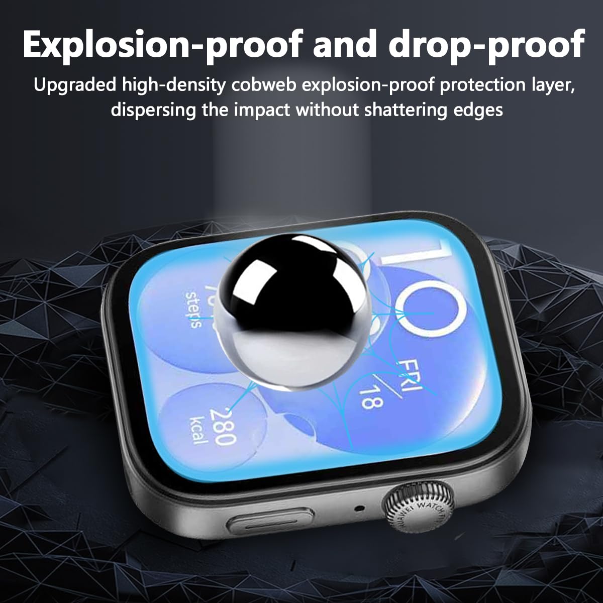 Confezione da 3 pellicole protettive per Huawei Watch Fit 3 (senza vetro), autorigeneranti, copertura completa dello schermo, morbide, antigraffio, HD, trasparenti, per Huawei Watch Fit 3
