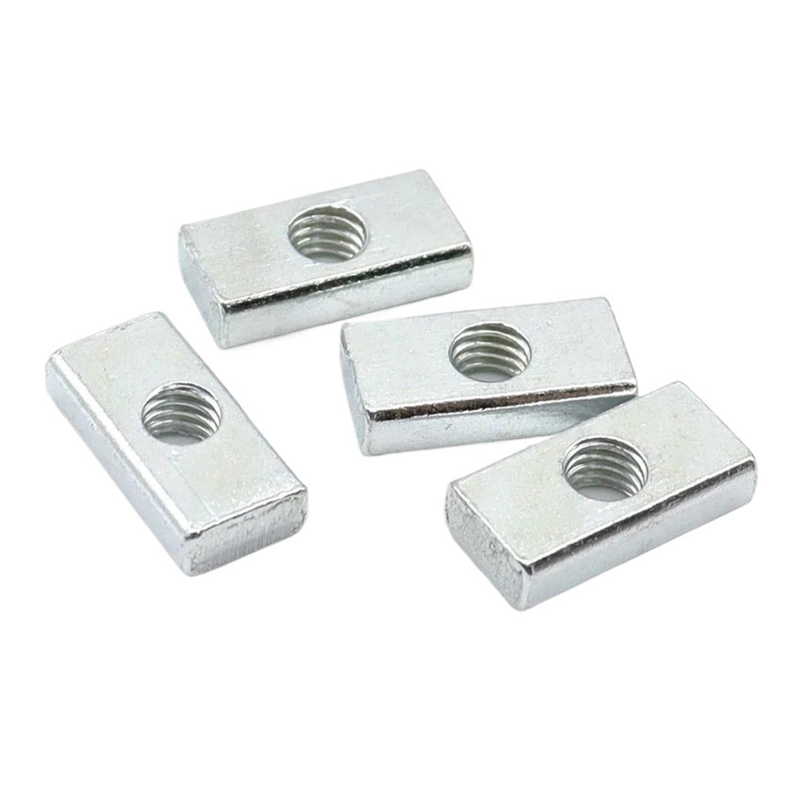 Nakrętki prostokątne ze stali nierdzewnej, Profil aluminiowy Nakrętki prostokątne Blok suwakowy M3 M4 M5 M6 M8 50 szt. 10(50pcs,M6-24x12x2.5mm)