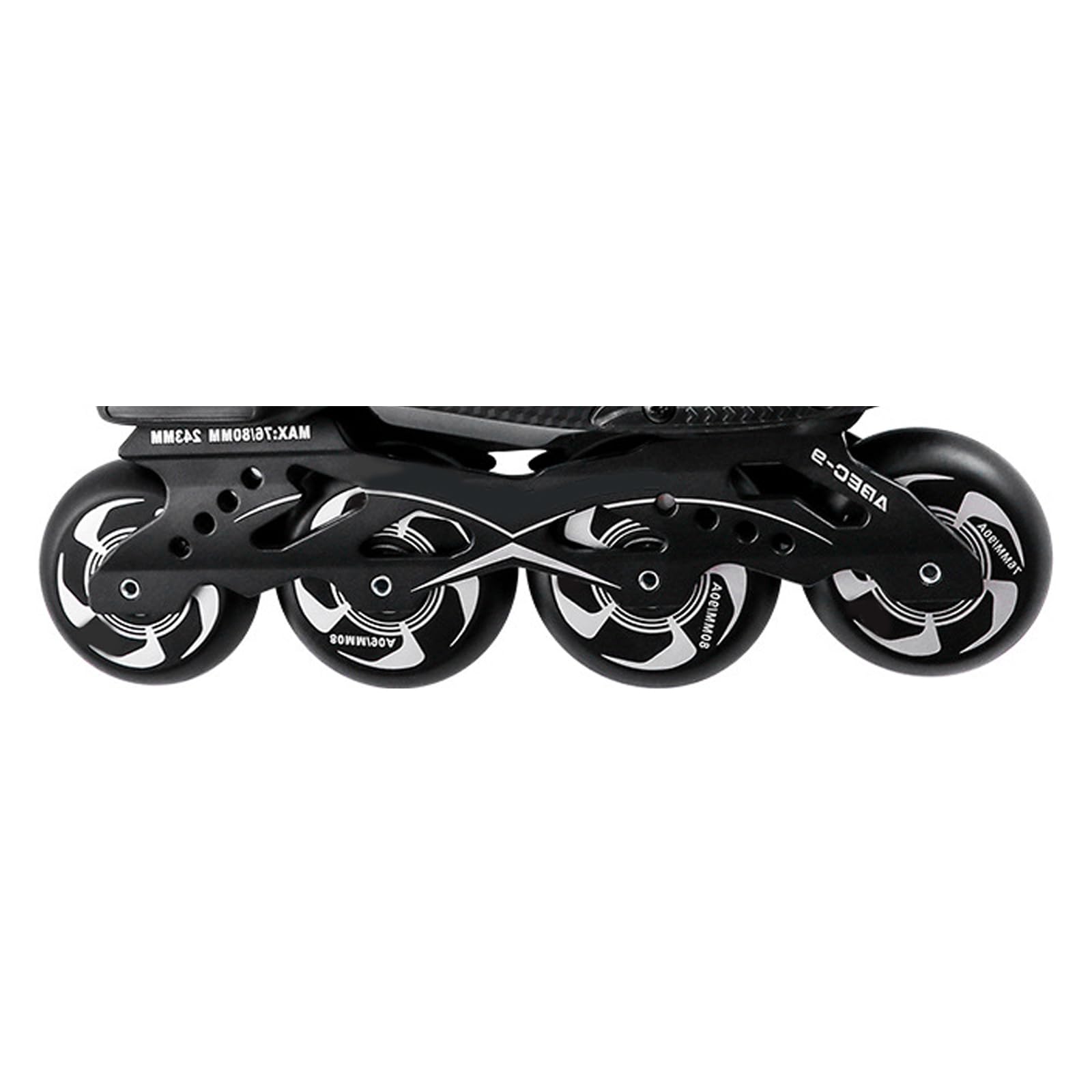 Lot de 8 Roues de Patin à Roues alignées 72 mm, 76 mm, 80 mm résistantes à l'usure 90 A avec roulements ABEC-9 Accessoires de Rechange Roues d'entraînement intérieures ou extérieures
