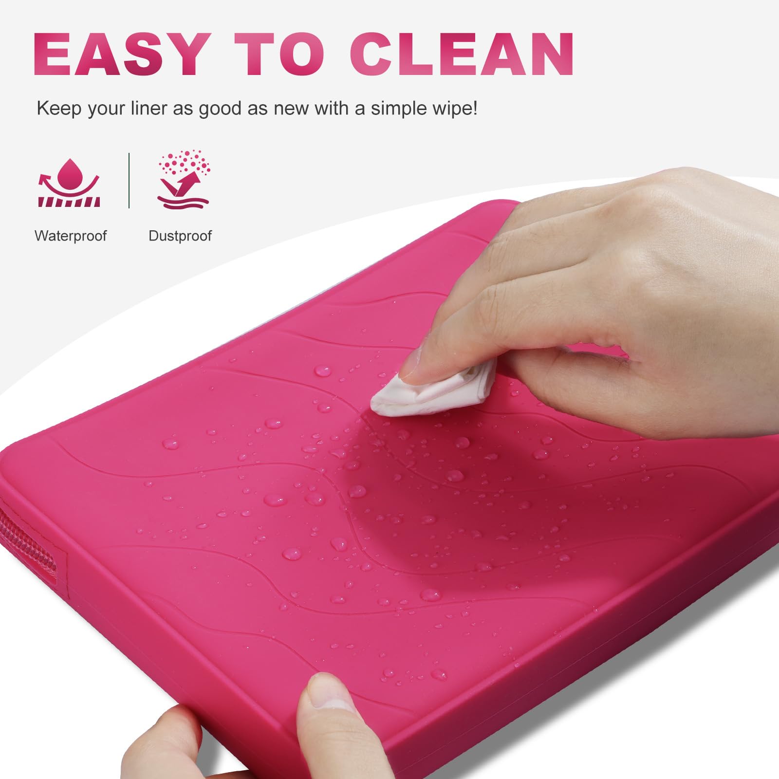 Custodia Protettiva in Silicone per 7" All-New Kindle Paperwhite e Kindle Colorsoft Signature Edition, 6" K-indle/K-indle Oasis/E-Reader, Lampone