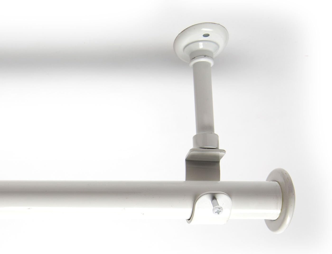RoomDividersNow 274cm-427cm Hanging Curtain Rod With Brackets, White