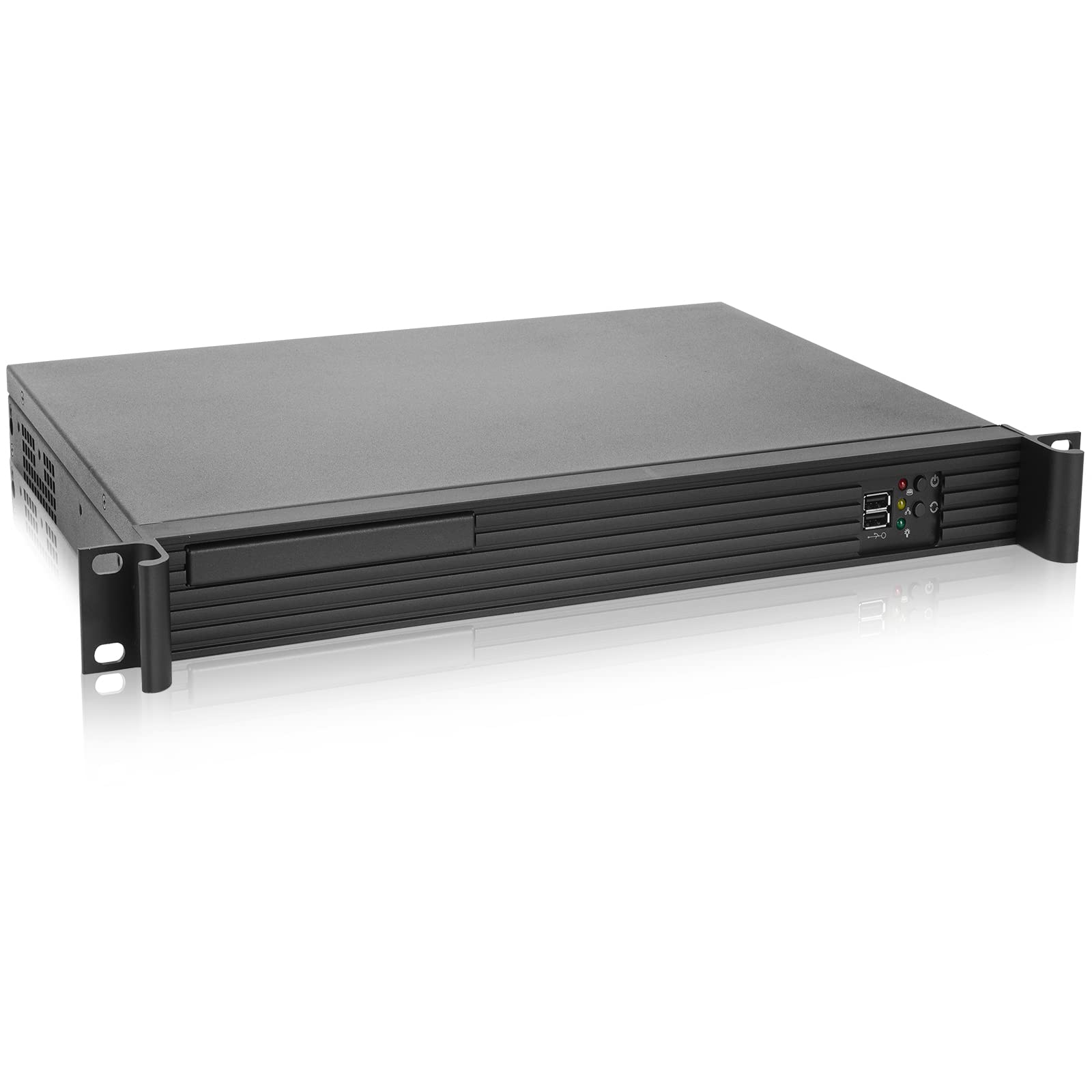 RackChoice 1U Rackmount Server Chassis 12.1" Depth Support Mini-itx M/B only & 1U Flex PSU
