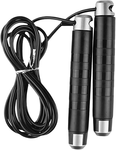 Yardwe Cuerda de saltar con peso al aire libre con mango antideslizante para ejercicio de fitness y entrenamiento de resistencia, adecuada para