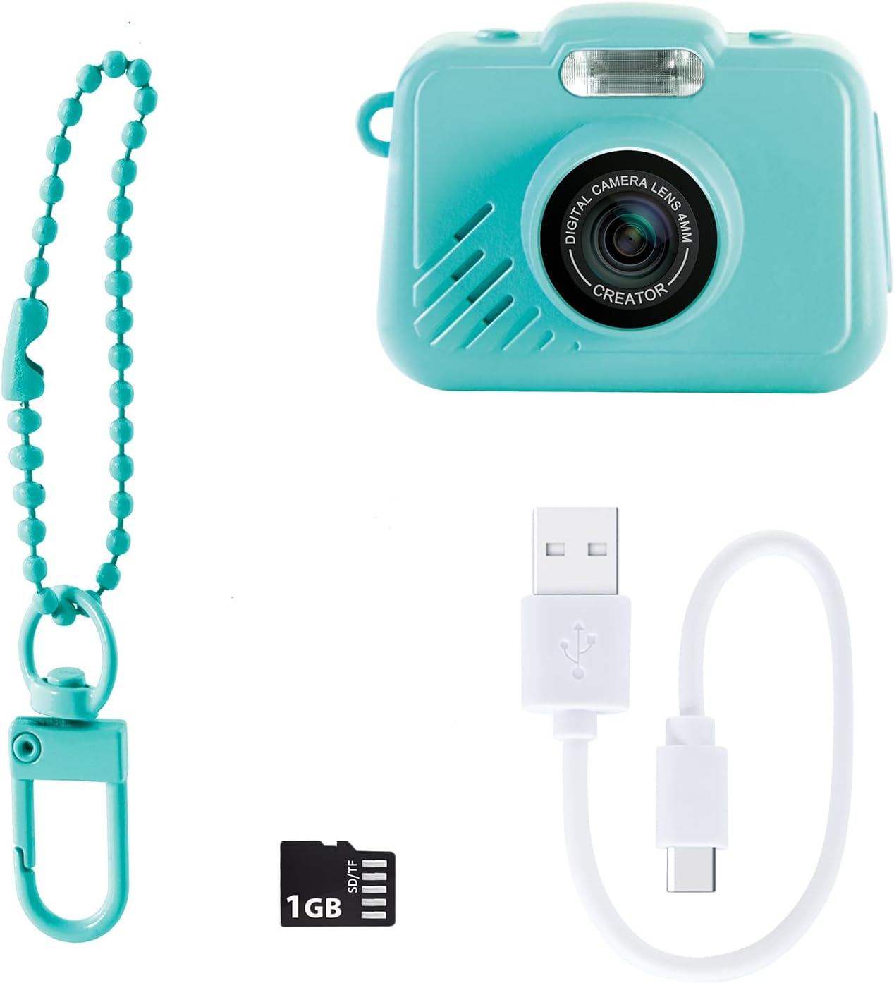Canal Toys - Photo Creator - Digital Photo and Video Camera Mini Camera - Original - with Keychain and 1GB SD Card Included - CLK 058, Turquoise