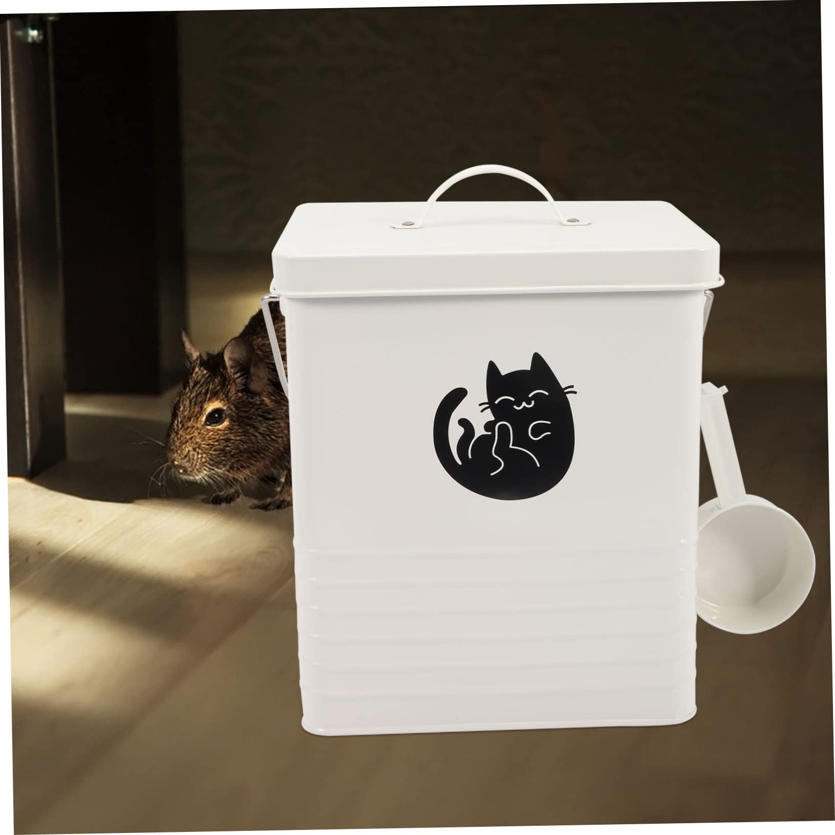 Didiseaon Secchiello Per Cibo Per Gatti Contenitore Per Snack Per Cani Comodo Accessorio Per Cibo Per Gatti Design Leggero e Arrotondato Mantiene Asciutto e Difende Dai Avari