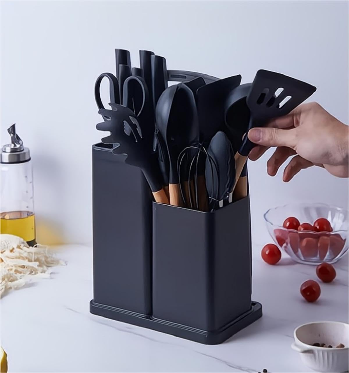 19 piezas, (negro)