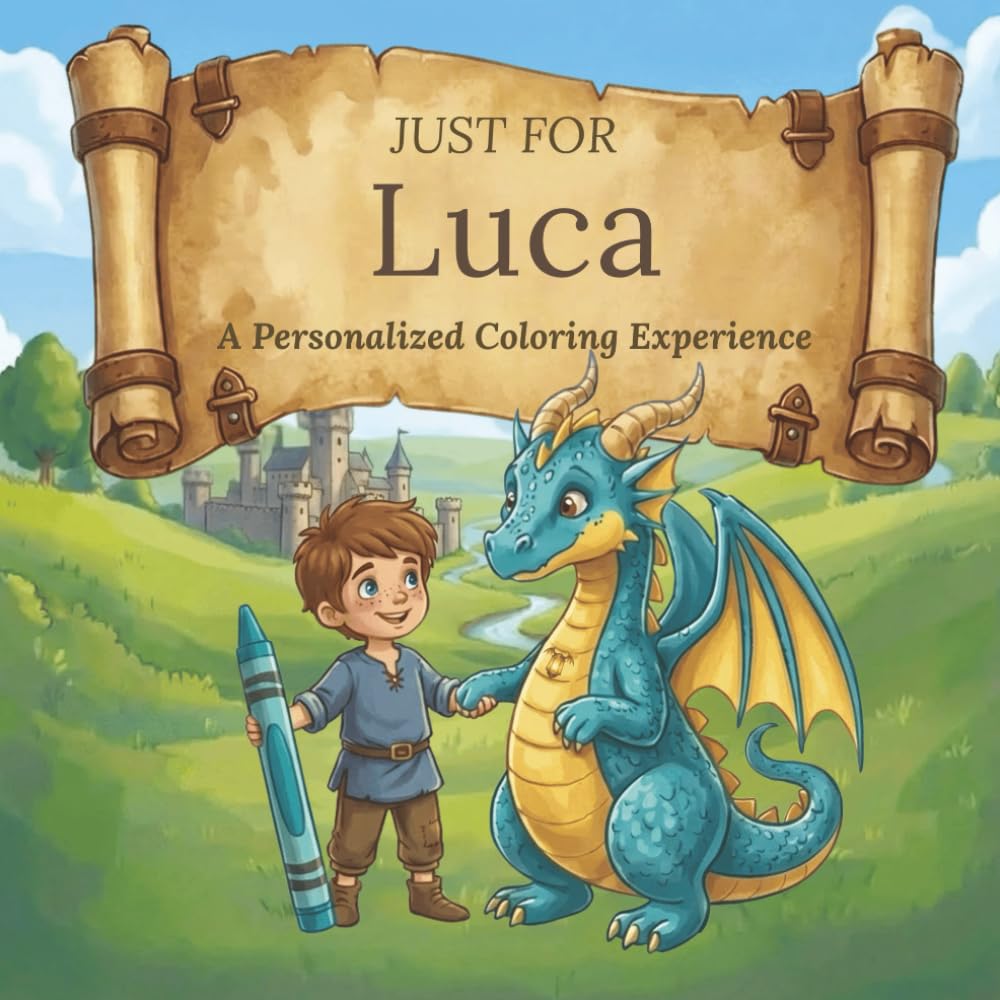 Just for Luca: A Personalized Coloring Experience: 50 total coloring pages | 28 coloring pages featuring Luca's name | 22 coloring pages themed for boys (Personalized Coloring Book Series)