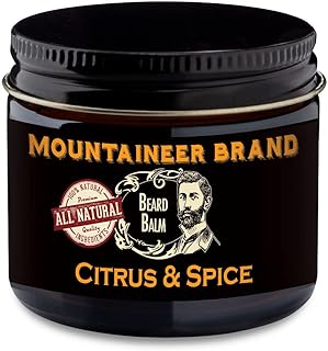 Beard Balm for Men | All Natural Leave-in Conditioner to Moisturize Itchy Skin | Beard Butter Hydrates, Softens and Tames Hair | Adds Shine | Appalachia (Citrus & Spice) Scent 2oz