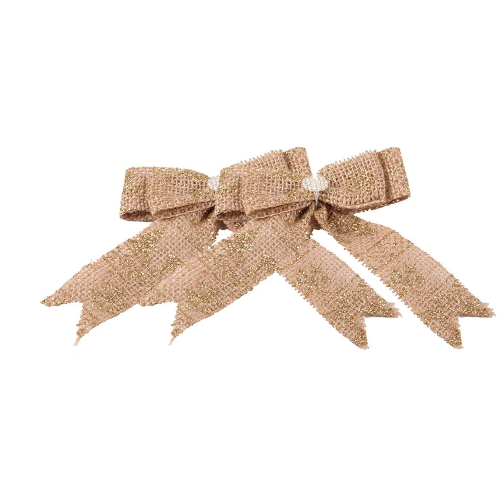 Autoschleife Hochzeit 12 Stück Sackleinenschleifen | Golden Glitter Diy Wrapping Wedding Car Decor House Party Ribbon KnotsMöbel & Wohnen