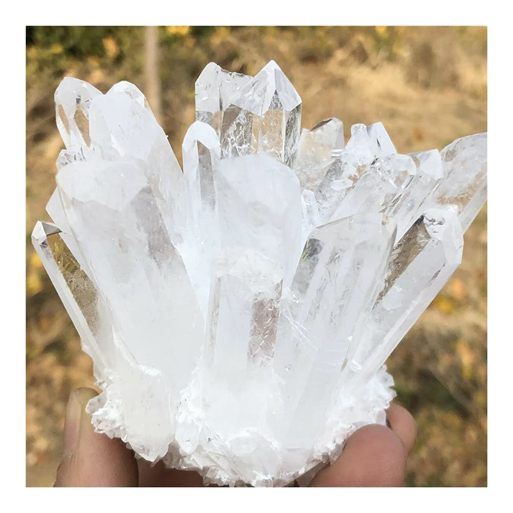 Zdrowie i gospodarstwo domowe naturalny rzadki biały kwarc kryształ klaster próbka mineralna (rozmiar: 260-300 g)