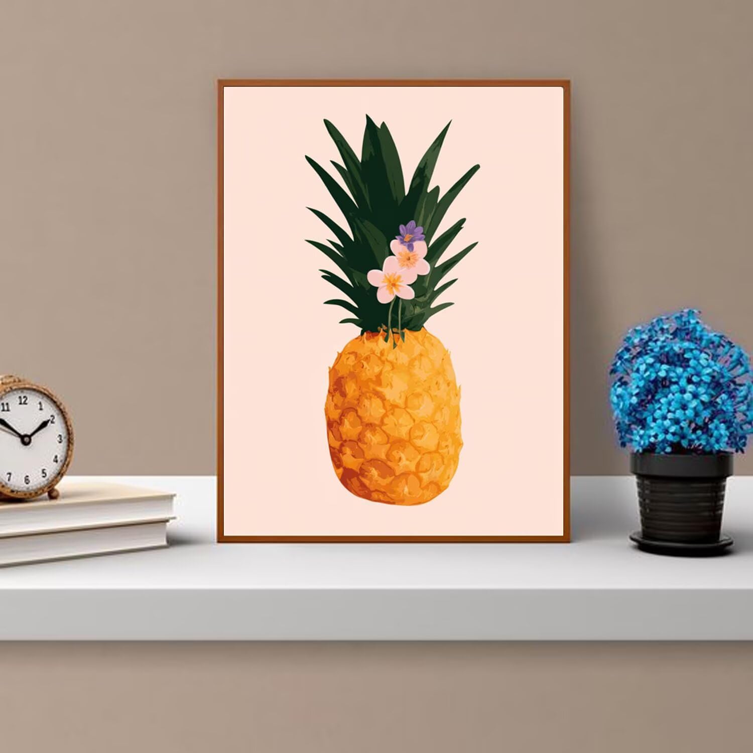 Dipingere con i Numeri Adulti Ananas, frutta Dipingere con i Numeri Bambini DIY Kit, Set Premium con Pennelli, Decorazione Casa & Creativo Regalo di Compleanno, Attività di Tempo libero 90x120cm z-9
