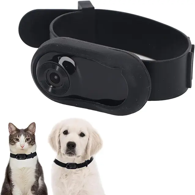 Goshyda Haustierhalsbandkamera HD 1080P für Katzen und Hunde, 120° Weitwinkel