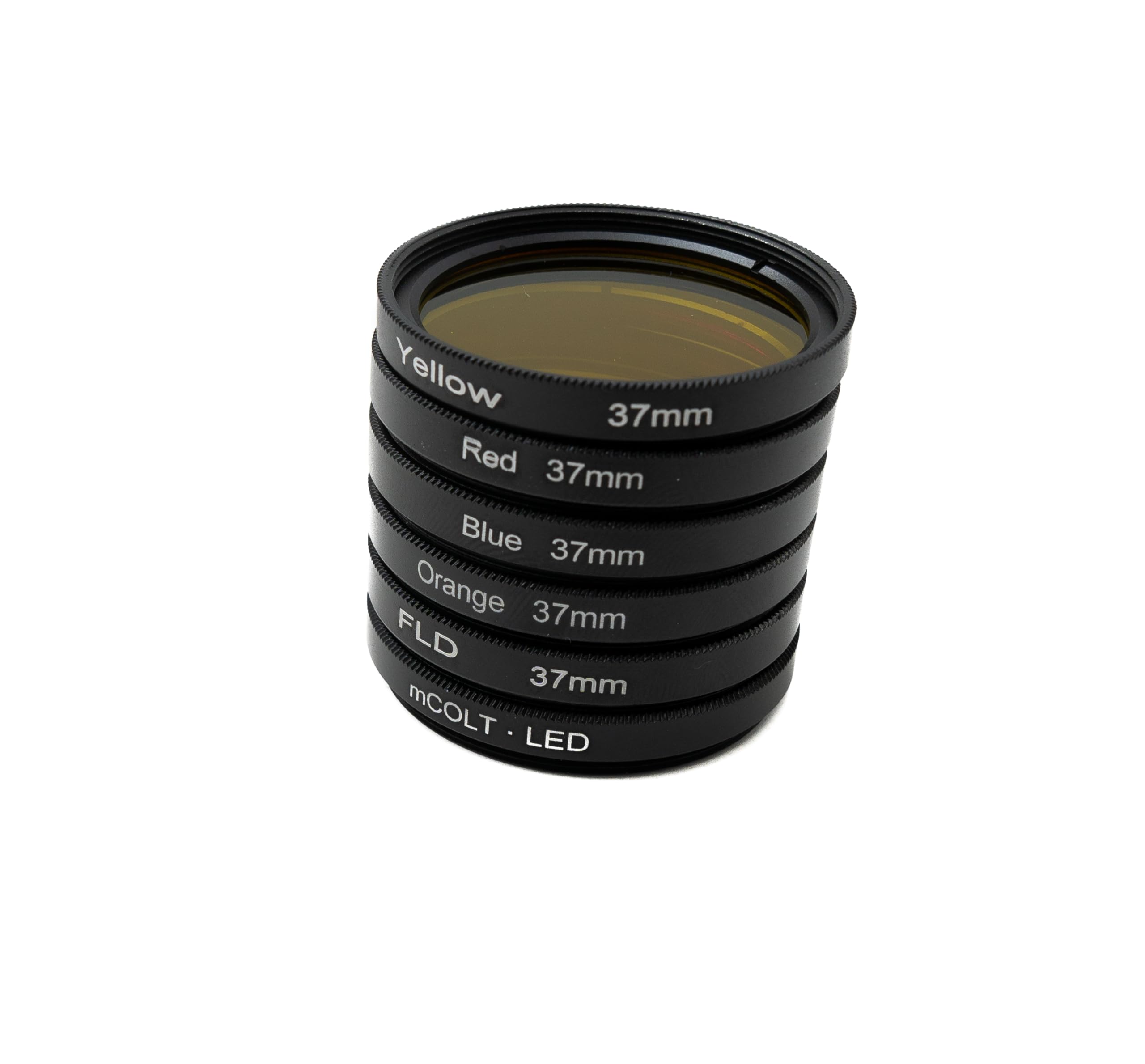SYSTEM-S Filtr kolorowy zestaw 37 mm 6 sztuk kolorowych filtrów soczewkowych z gwintem etui do iPhone 15