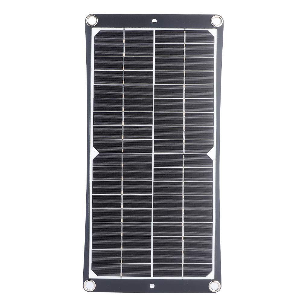 EMUKOEP Scheda di Ricarica per Pannello Solare Impermeabile da 20 W per Ciclismo, Arrampicata, Campeggio, Viaggi, Caricatore Portatile USB con Uscita 5 V