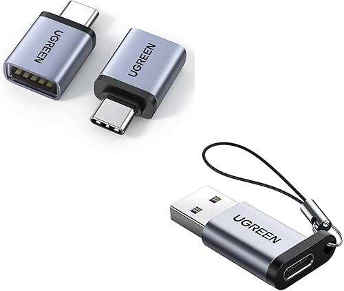 UGREEN Paquete de 2 adaptadores USB C a USB con adaptador USB C hembra a USB macho