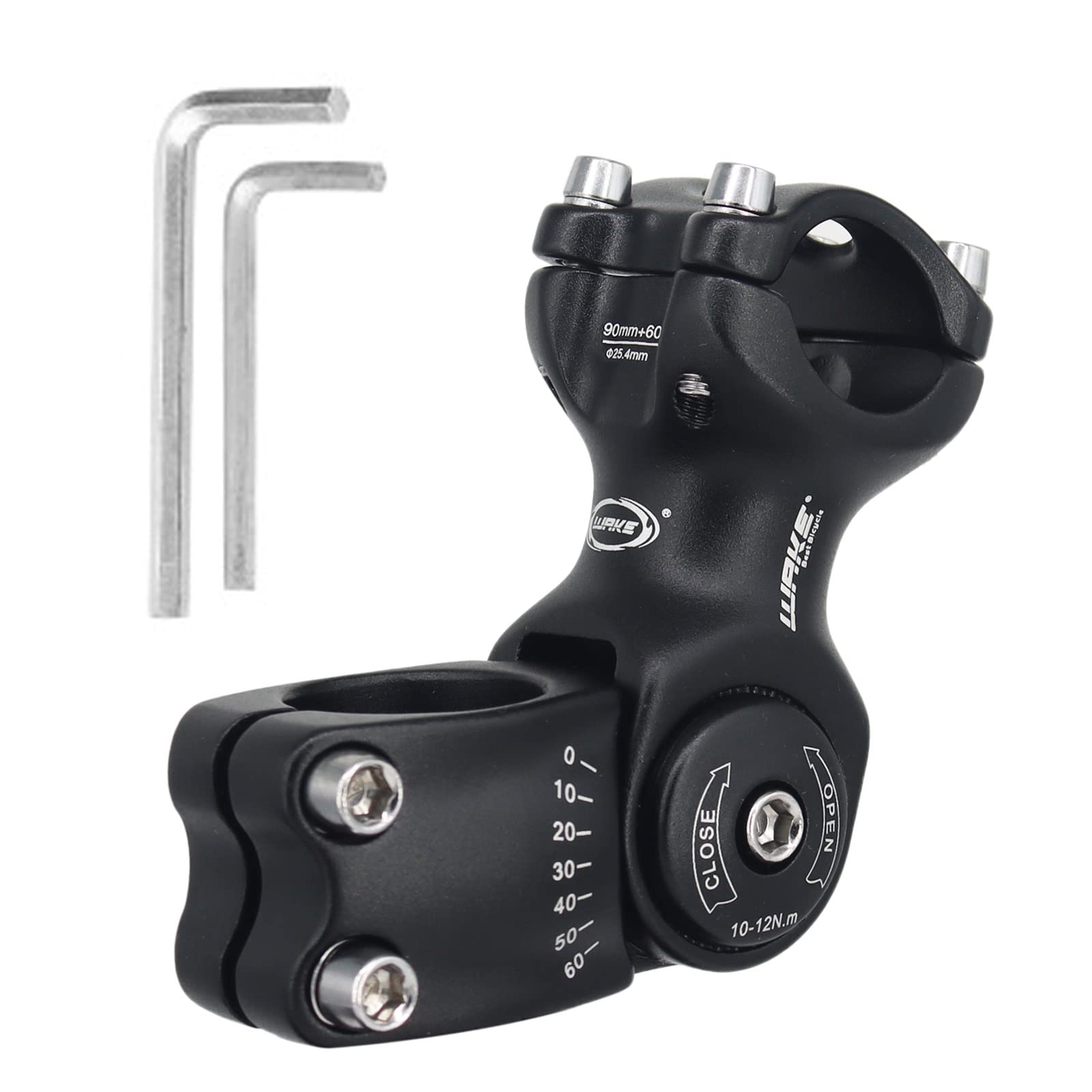 ATTACCO MANUBRIO WAKE MTB IN ALLUMINIO DA 90MM - MORSETTO 31.8 MM PER BICI DA MONTAGNA