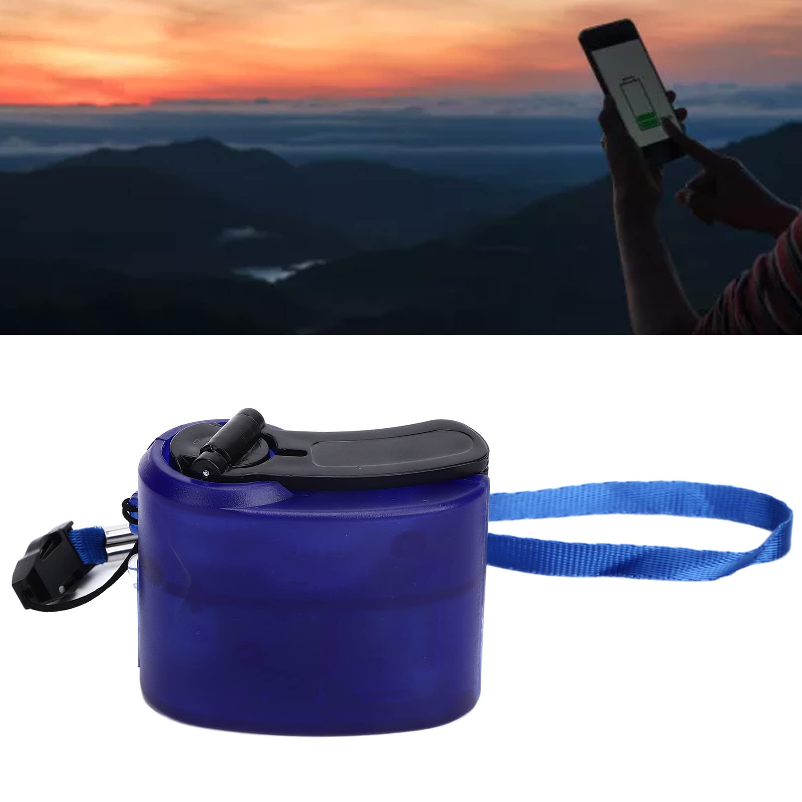 Telefono USB a Manovella Alimentazione Manuale per Escursionismo Campeggio