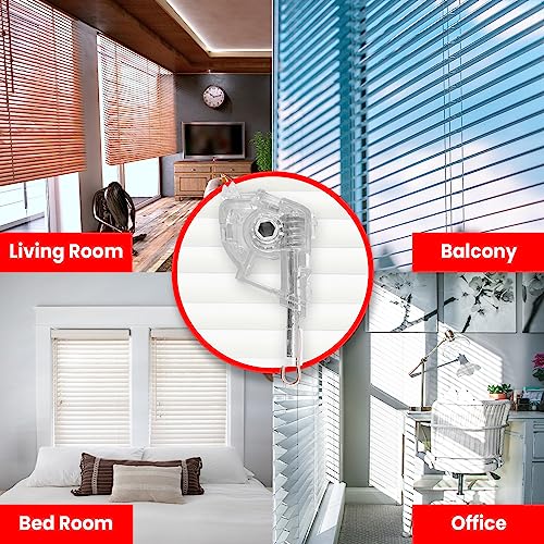 Amazing Drapery Hardware Low Profile Wand Tilter, Set of 2 - Durable Metal Construction, Heavy Duty Hexagon Gear/Hook Connection - Clear Blind Tilt Mechanism for 2" Horizontal Blinds - Thumbnail 7