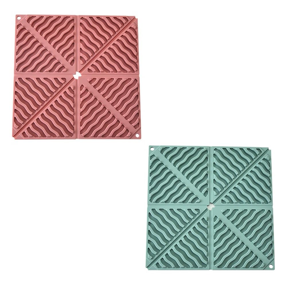 CTRLZS Folding Placemats, Insulation Mats, Tableware Coasters Portable Household Storage Placemats Kitchen Gadgets A