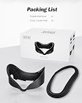 SUPERUS Interface faciale & Pad de couverture visage pour Meta Quest 3 - VR Accessoires compatibles avec Meta/Oculus Quest 3, Un-piéce Anti-Light fuites en cuir doux PU Pad de coussin du visage