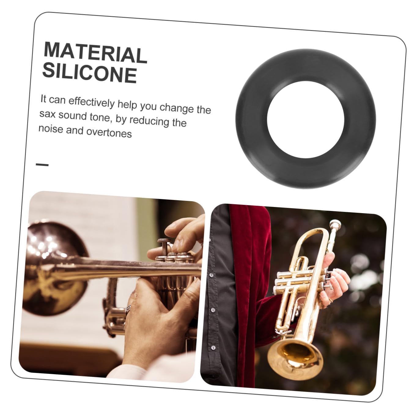 ifundom 5piezas Sordina De Silicona Para Saxofón Tenor Mute Práctico Para Práctica Silenciosa y Reducción De Ruido Accesorio Para Principiantes