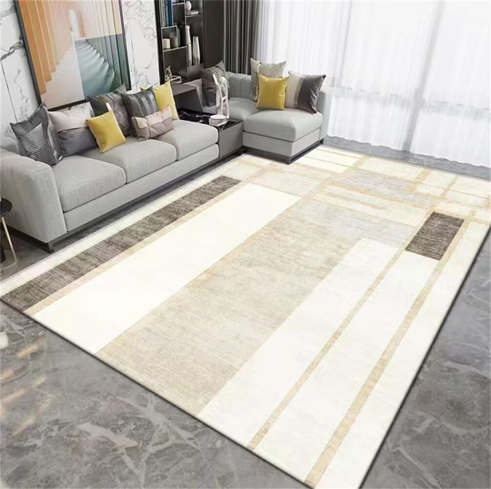 Tapis de salon 120x120cm adieu les taches avec ce tapis de salle à manger lavable