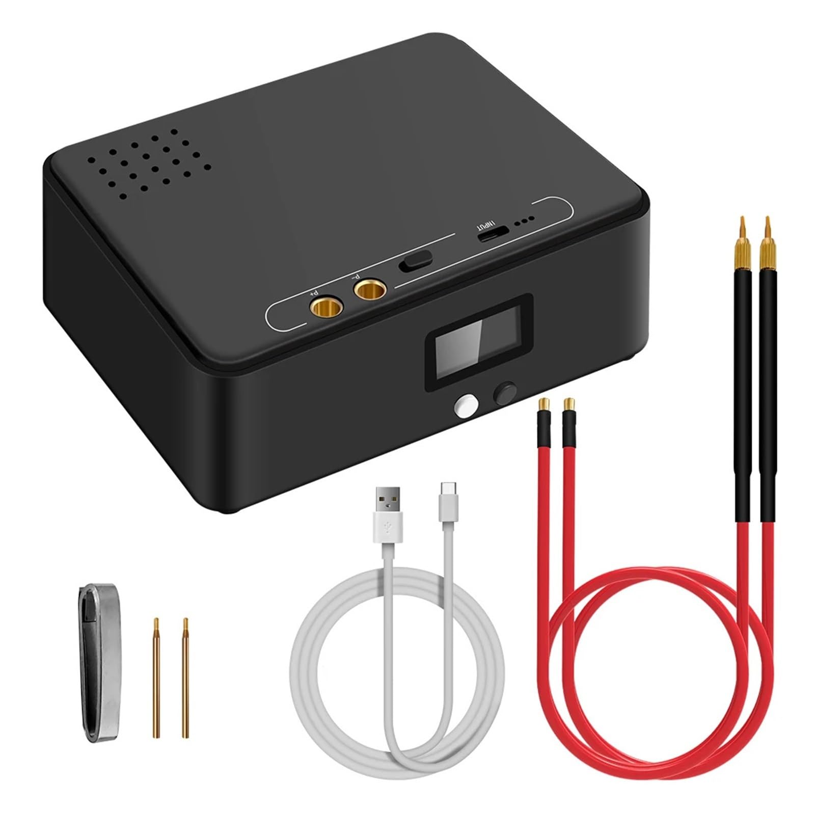 Saldatrice a punti a batteria Saldatrice a punti professionale a cristalli liquidi ad alta potenza, batteria da 11000 mAh può essere saldata con spessore 0,3 mm, saldatura di fogli di nichel per utens