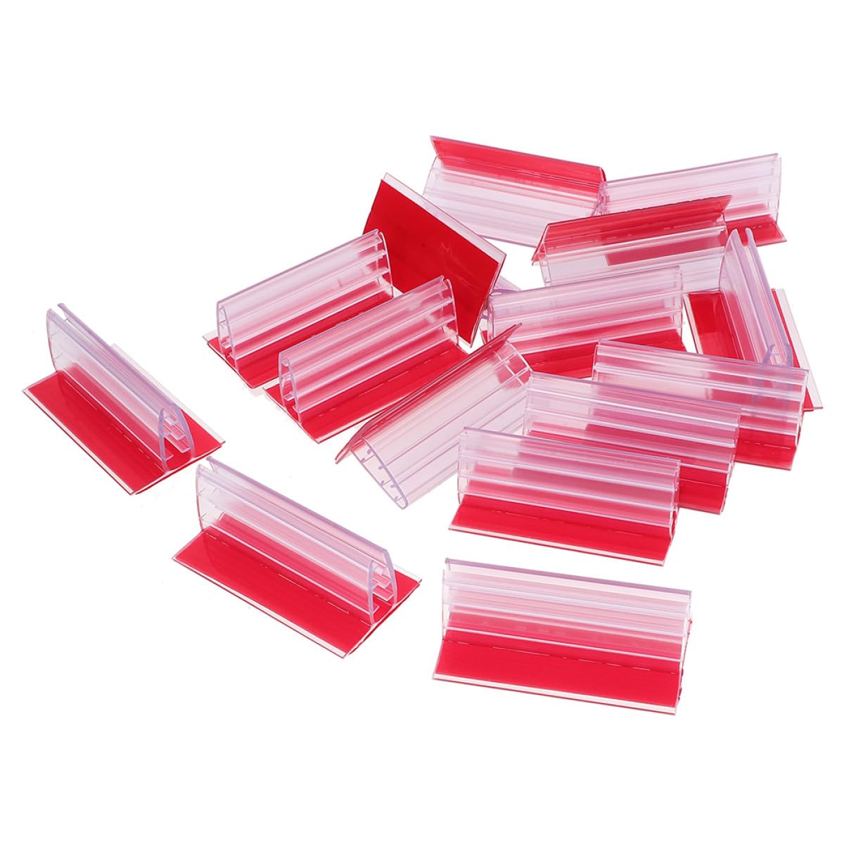 UKCOCO Supports Adhésifs pour Panneaux 60 Pcs, Mini Porte-étiquettes Pvc 75x41x30 Mm Adhésif Nano, Porte-affiches Compacts pour Organisation Étiquettes, Reçus, Photos en Magasin et