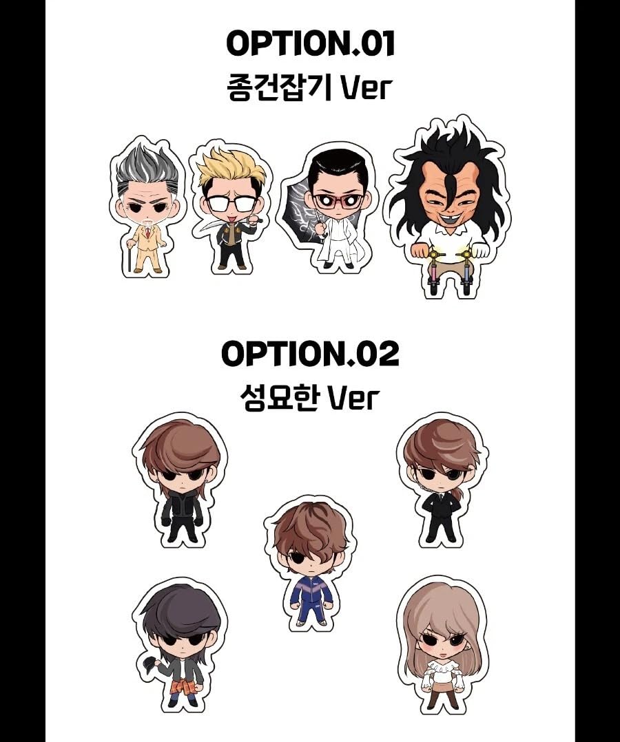 (Big Deal Ver) Lookism Official Merchandise SD Corotto Acrylic Figure Set, 5 Pieces, 0.79 x 1.18 inches, Made in Korea