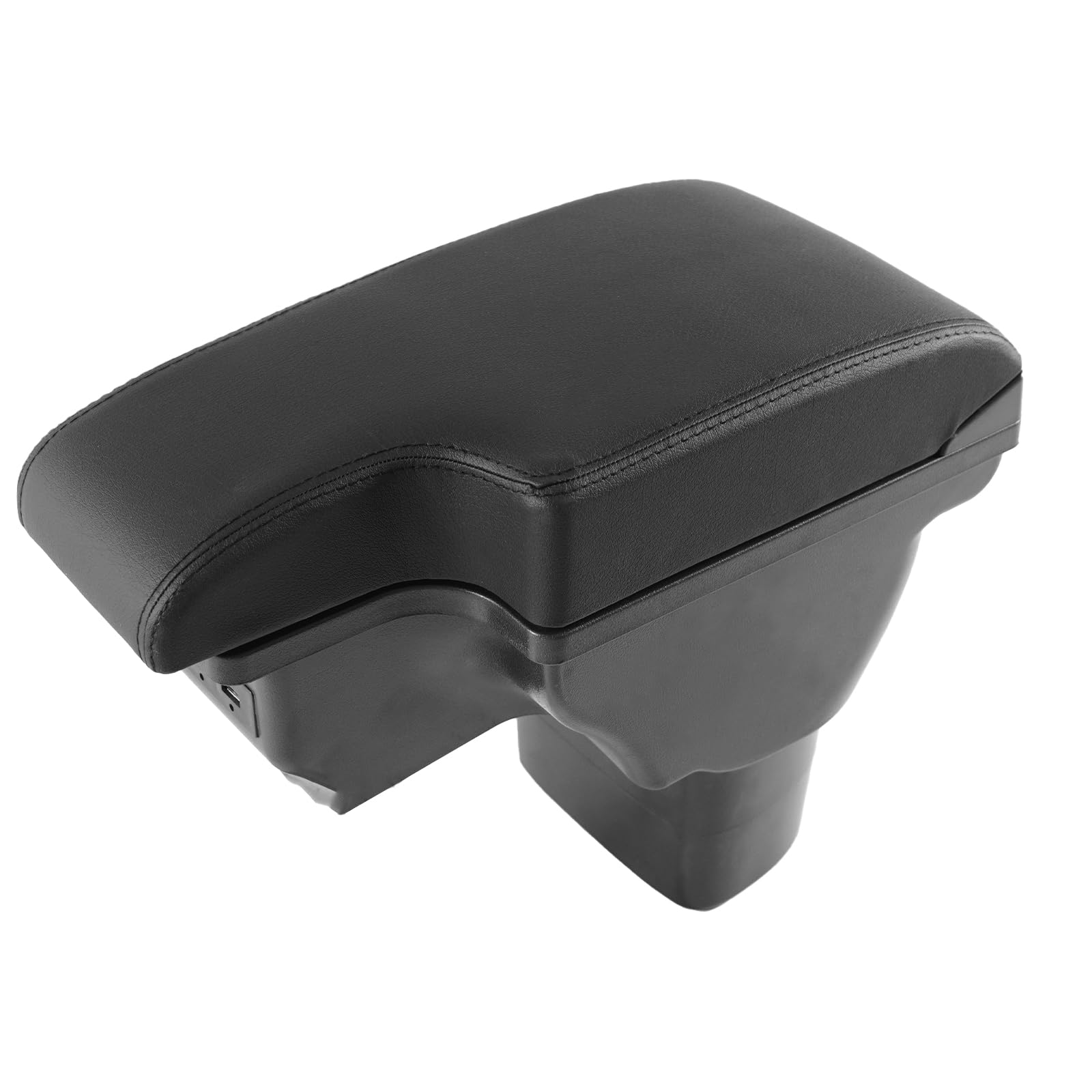 Consoles Armrest for Nissan Juke 2010-2017 Center Console Box Armrest Box Double Layer Storage with USB Port (All Black)