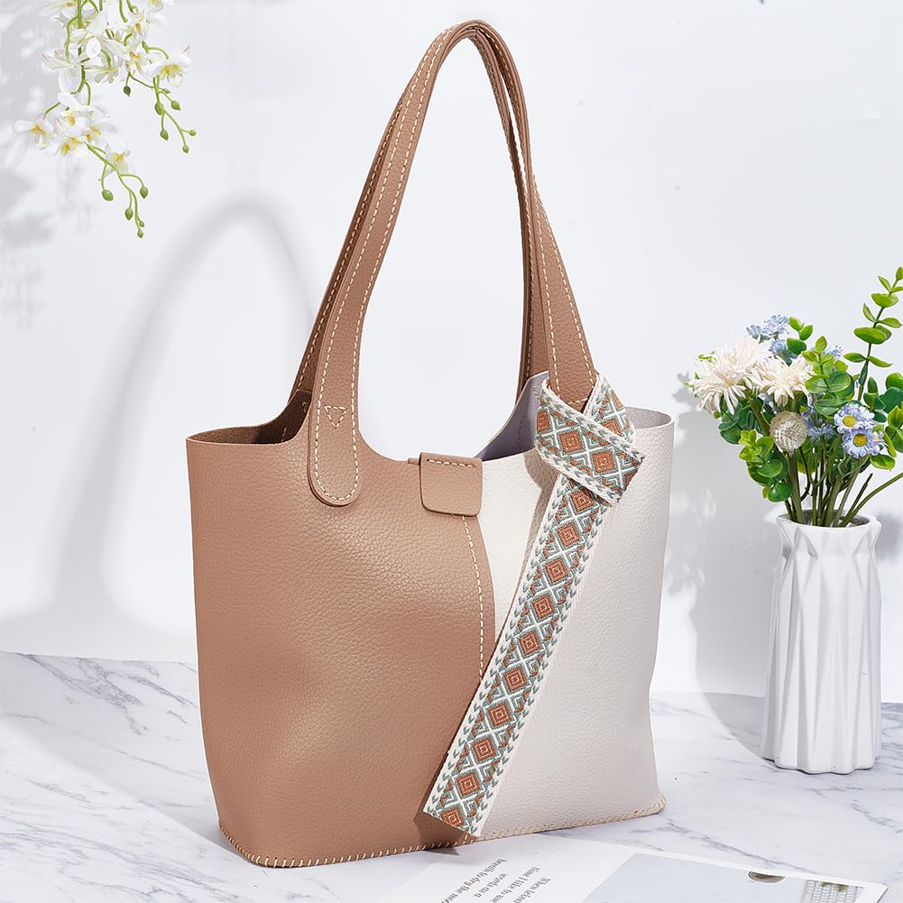 WADORN Kit per Maglieria Borsa in Pelle PU 8 pz, Realizzazione di Borse all'Unci