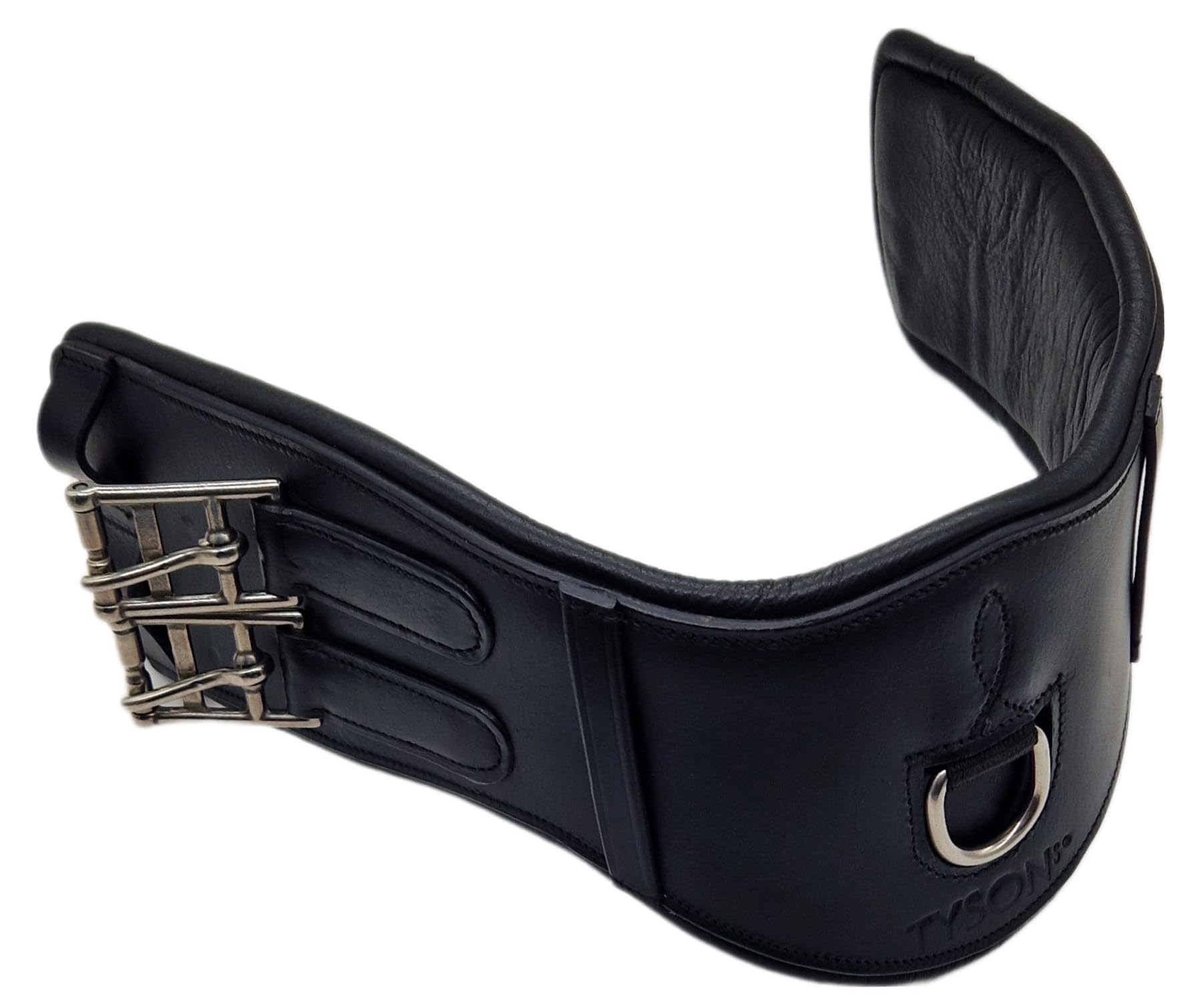 Leder Sattelgurt Soft Mondgurt ergonomisch Kurzgurt Ledersattelgurt 45 55 65 cm Tysons (65 cm)