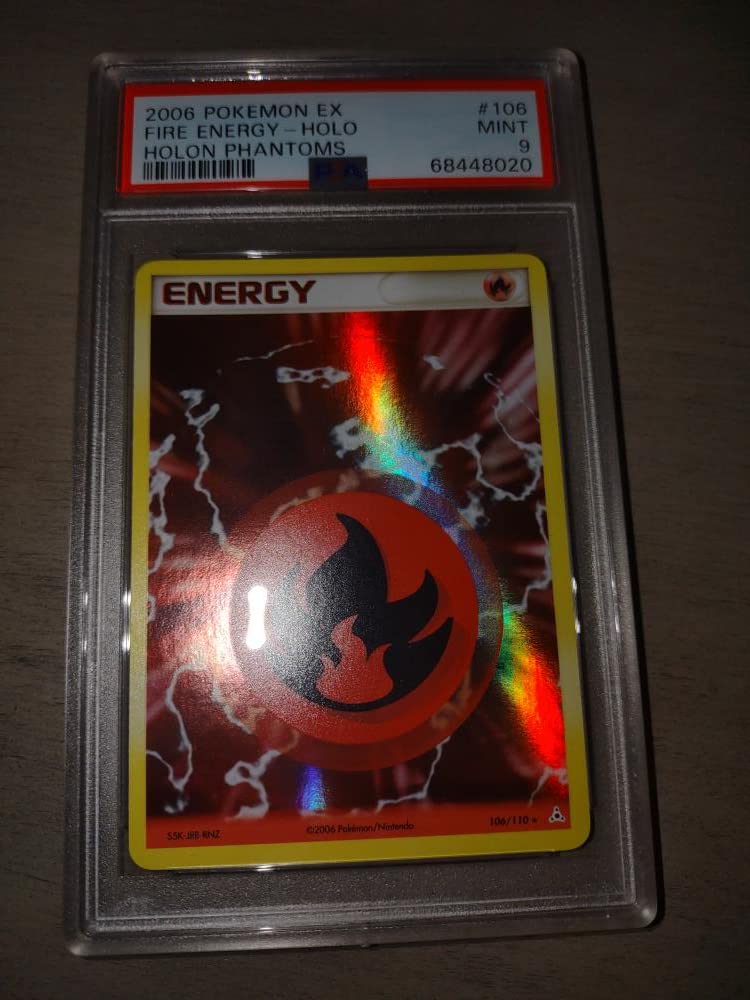Amazon.com: Fire Energy Holo EX Holon Phantoms 106/110 PSA 9 Holo