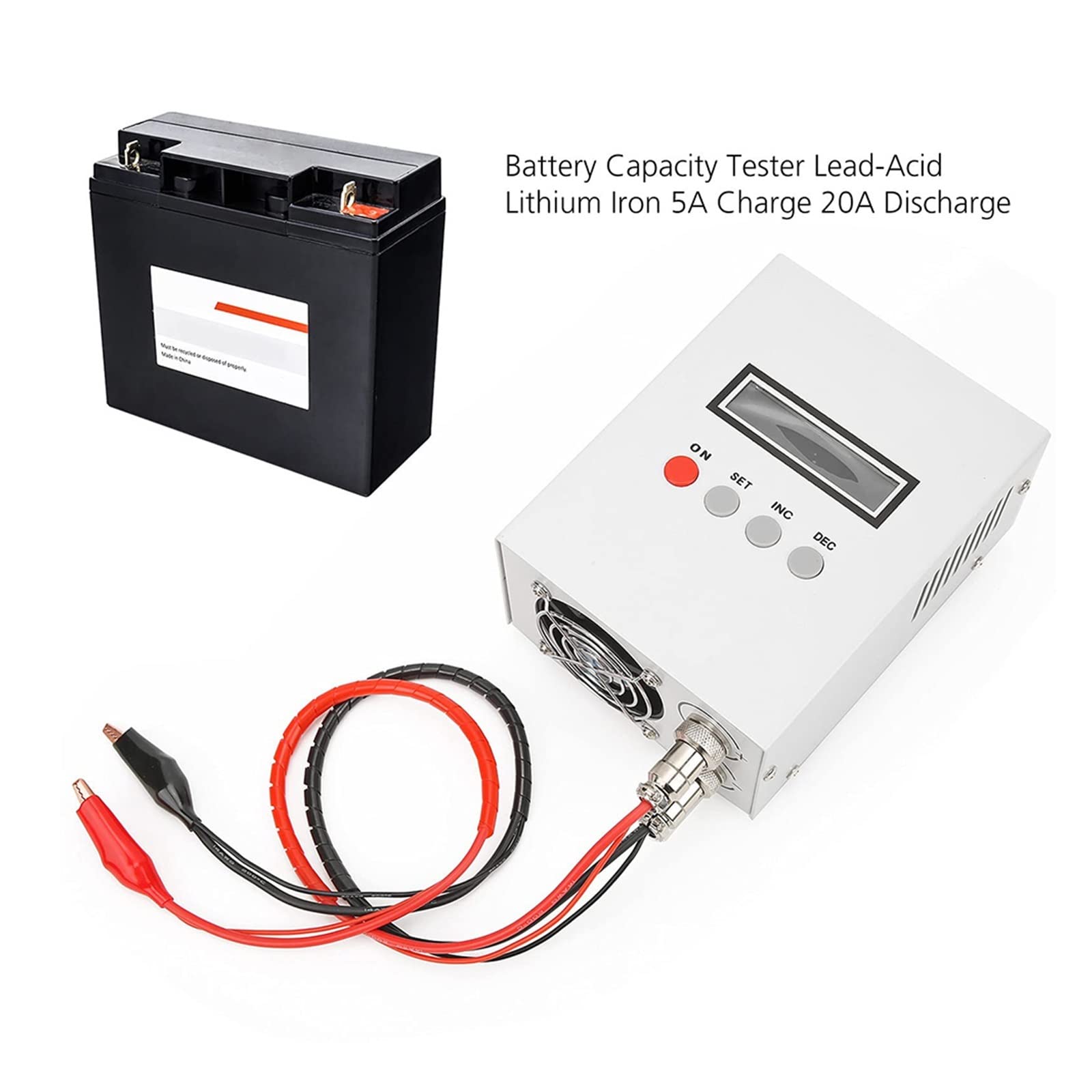 Tester Batterie, Tester batteria EBC-A20 30V 20A 85W Batterie al litio piombo-acido Test di capacità Carica 5A Supporto scarica 20A Strumento di controllo PC,Tester Pile