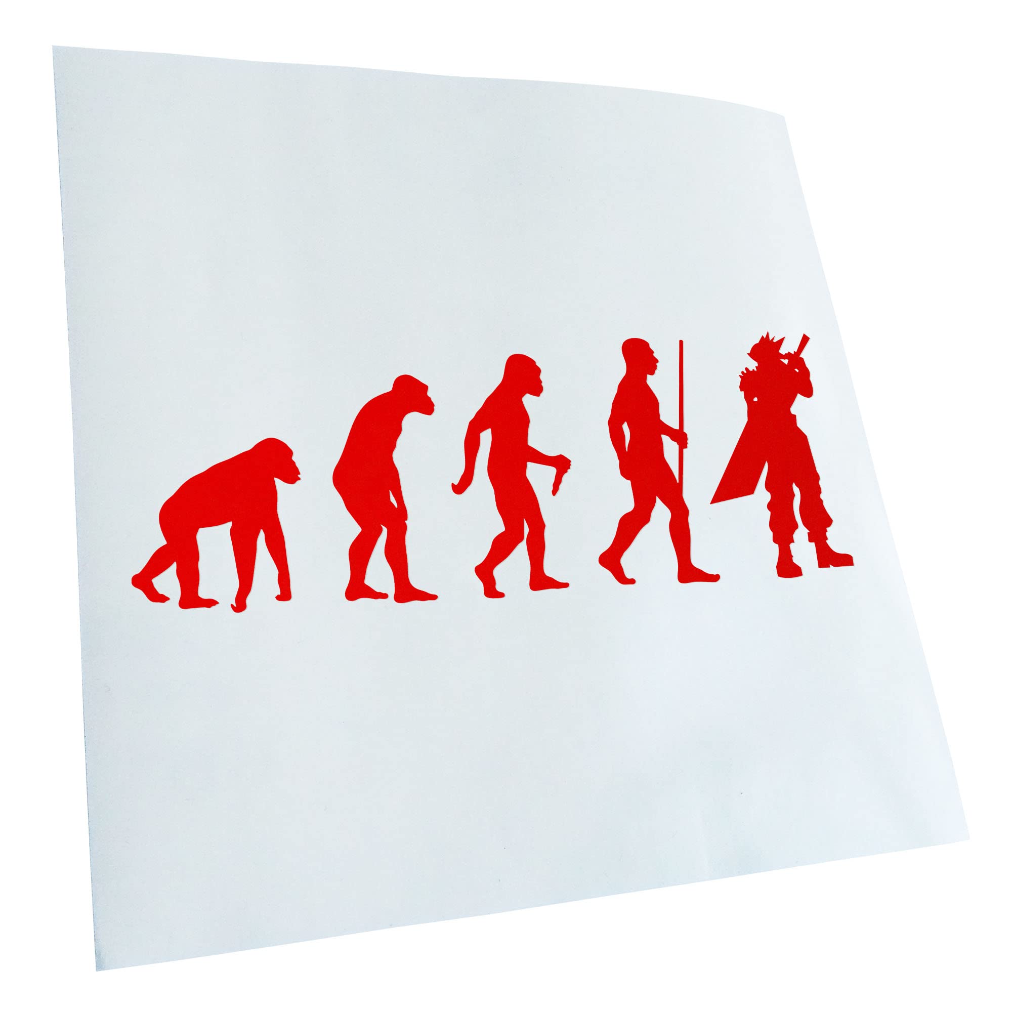 Kiwistar - Car Sticker - RPG Hero Fantasy Evolution - red - Decals for Tuning, Vehicle, Truck, Bicyle, SUV, Laptop