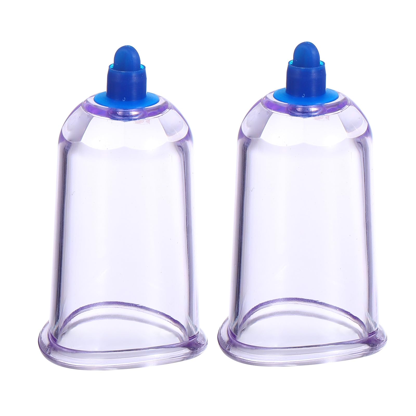 STAHAD 2pcs Vacuum Cupping Device Set for Bloodletting Therapy, Curved Shape Moxibustion Massage Cups, Silicone Material, Suitable for Back and Body Relief