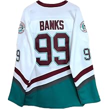 Adam Banks #99 Mighty Ducks Ice Hockey Jersey Movie Hockey Jersey White Stitched Letter Number S-L