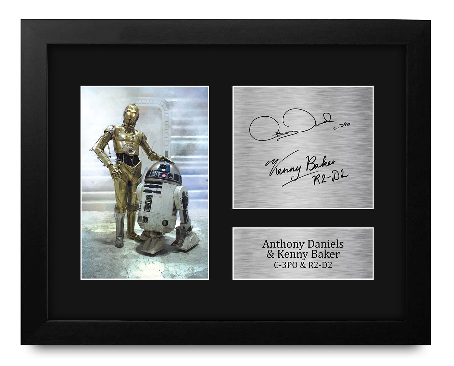 Star Wars C-3PO サイン入 額装 アンソニーダニエル氏 証明書付 Amazon.com: HWC Trading Anthony Daniels & Kenny Baker USL Framed