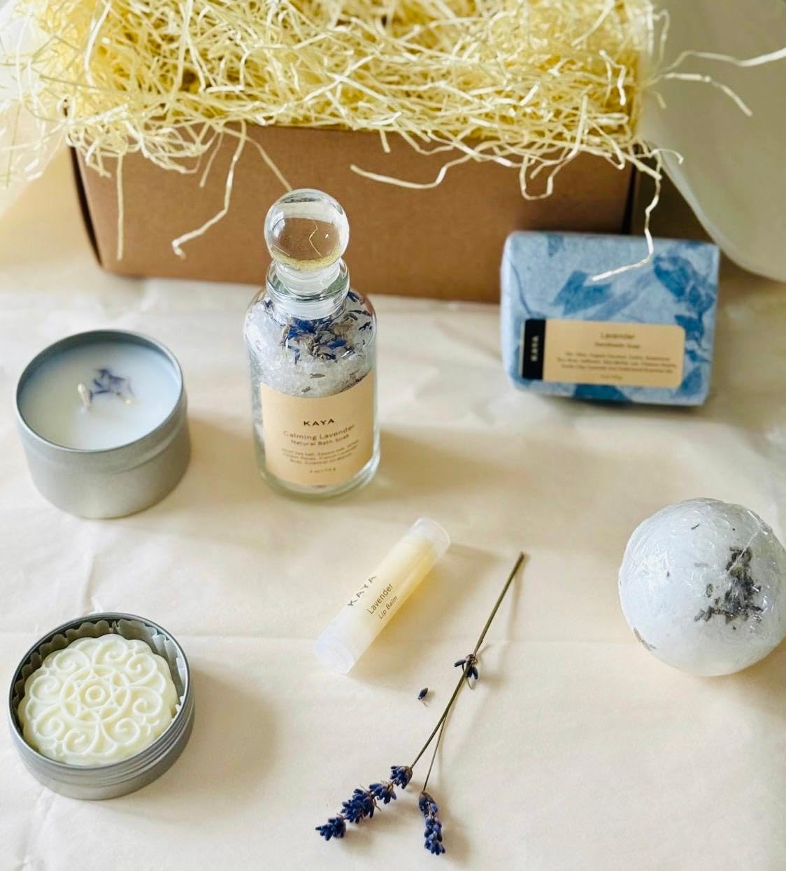 Lavender Bath and Body Gift Set | Handmade, All Natural | Spa Gift for her | Mother's Day Gift