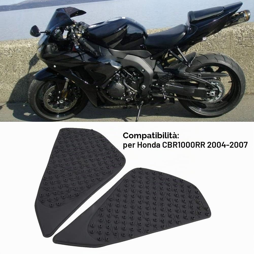 Moto Tappetino Serbatoio Carburante,2 Pz Cbr1000rr Serbatoio Gas Serbatoio Moto Pad Trazione Pad Adesivo Antiscivolo Olio Carburante Moto Ginocchio Grip Sticker Protector Knie Pads Tank 6