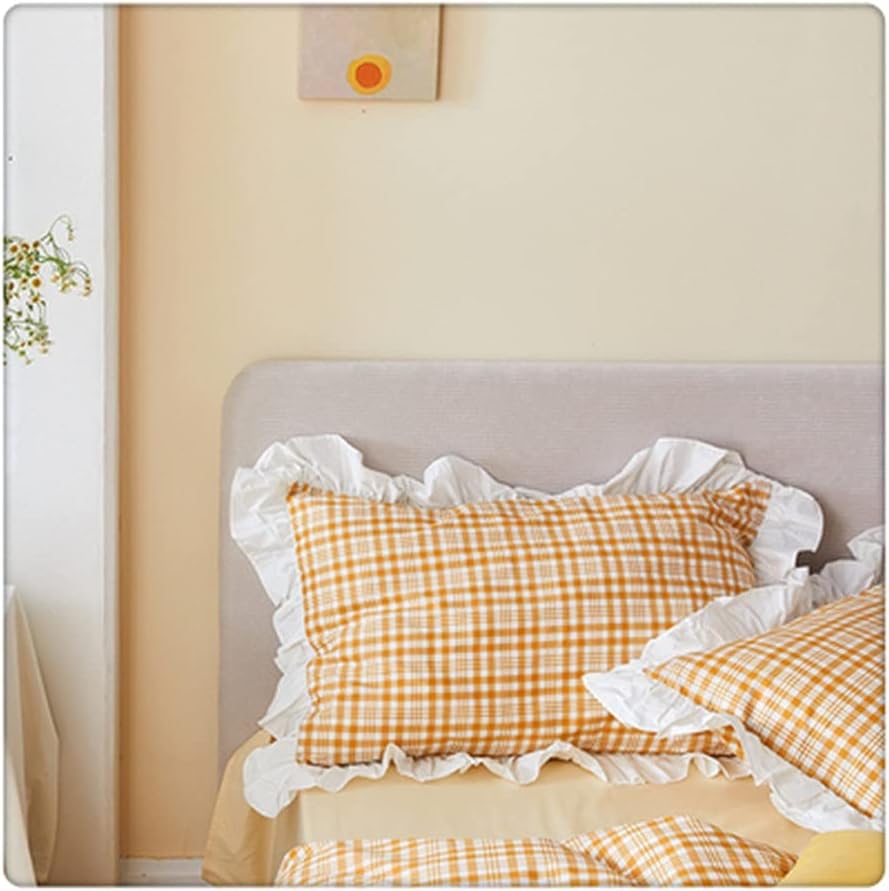 Small and Fresh Lace Bedspread Princess Bed Cover Cotton Without Pillowcase Single King Size Bed Pillow Cover(Style C)