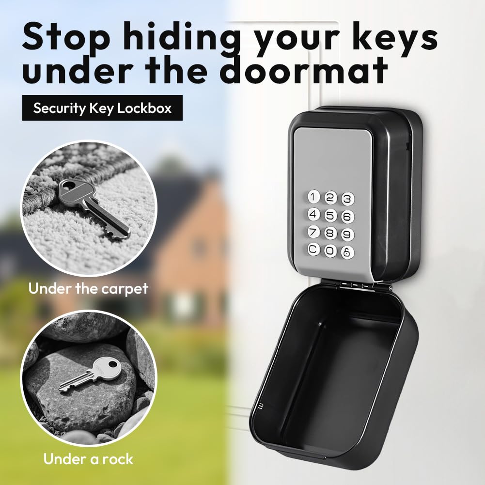 Smart Connected Bluetooth Key Safe with TTLock App and PIN Code Digital Key Safe for Home Office, Home - Image 3