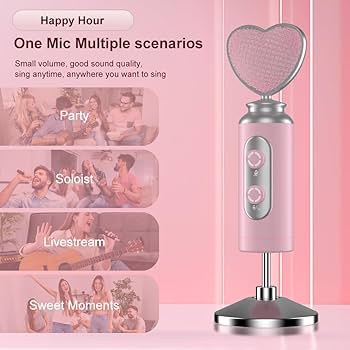 【新品】かわいいピンクのハート型コンデンサーマイク｜USB 卓上 asmr 配信 Amazon.co.jp: EALSEM かわいいピンクのハート型コンデンサー