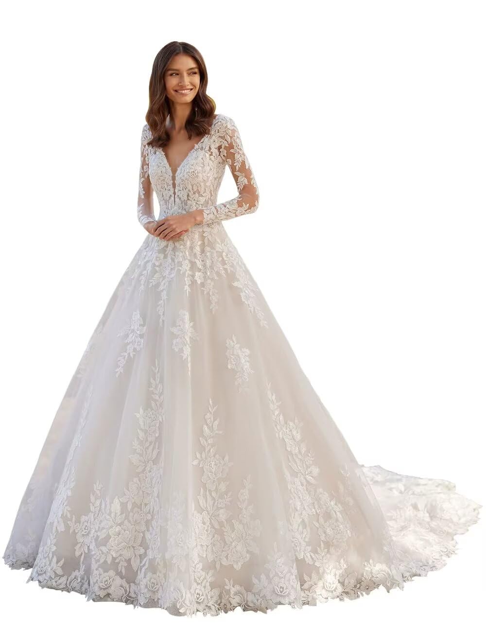 Luxury Sweetheart Crystal Beaded Wedding Dress 2023 Princess Long Train Lace Ball Gown Bridal Dresses for Bride CR094
